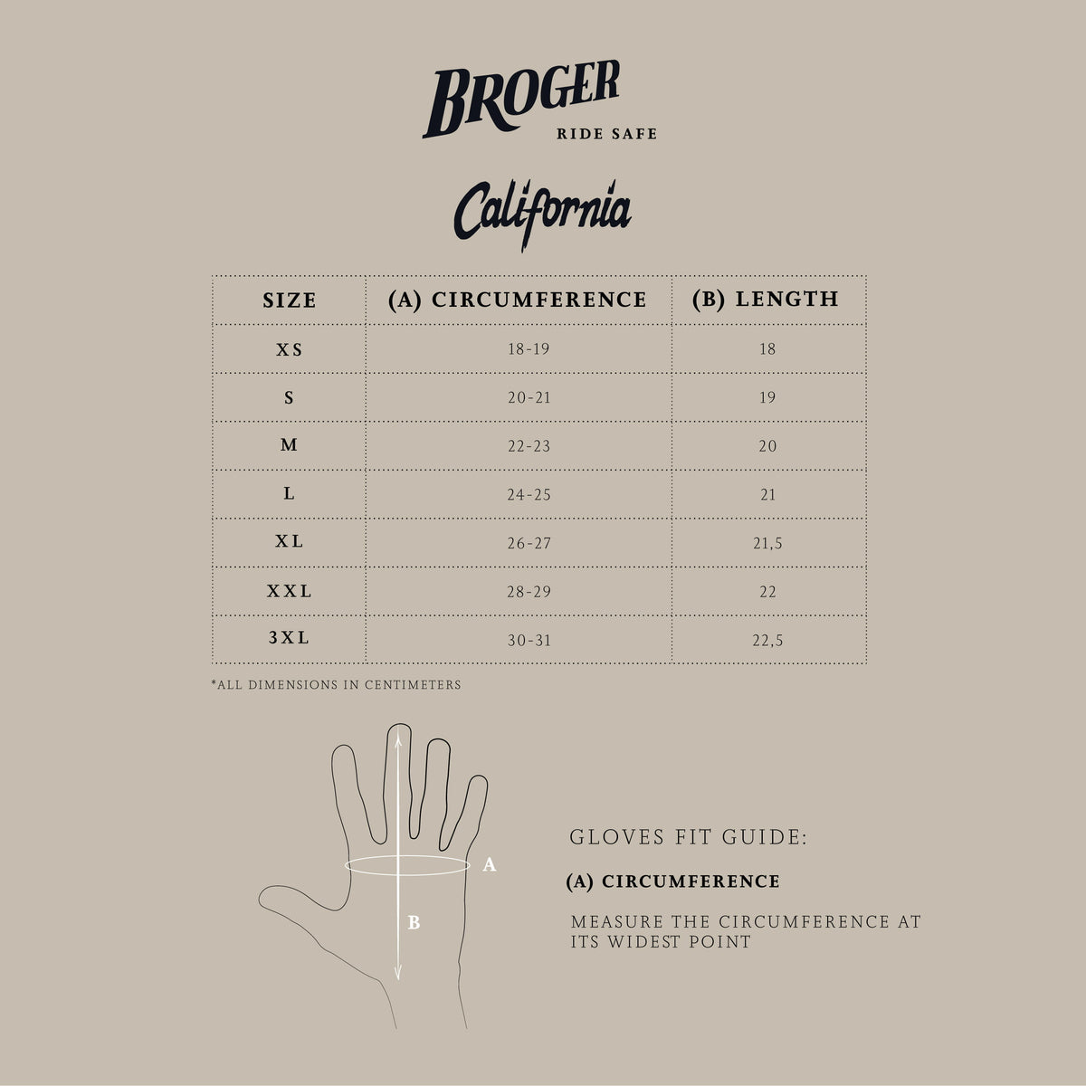 Broger Dam Gloves California Black