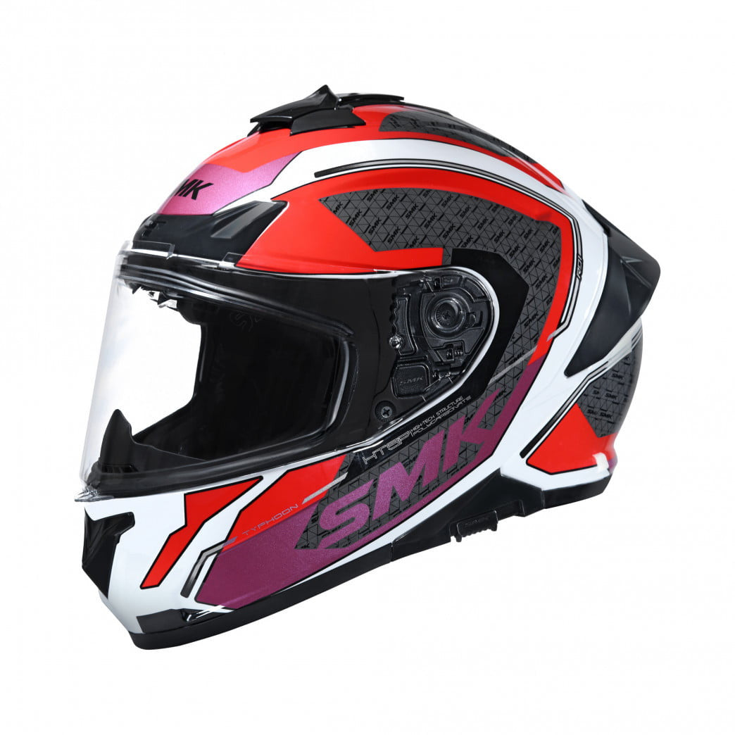 Typhoon Helmet MC SMK integrale rd1 bianco /rosso