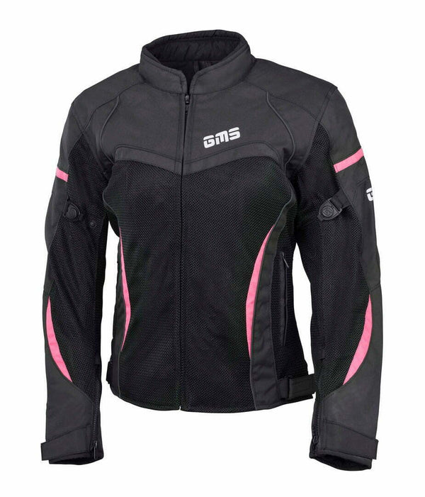 GMS Women Textile Giacca MC Tara Mesh Nero /Pink