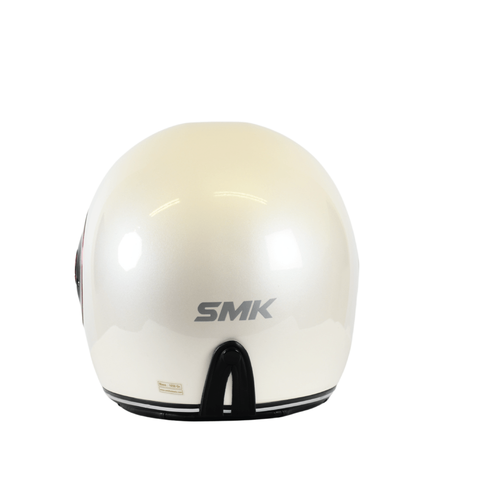 Casco MC integrale SMK retrò bianco /rosso