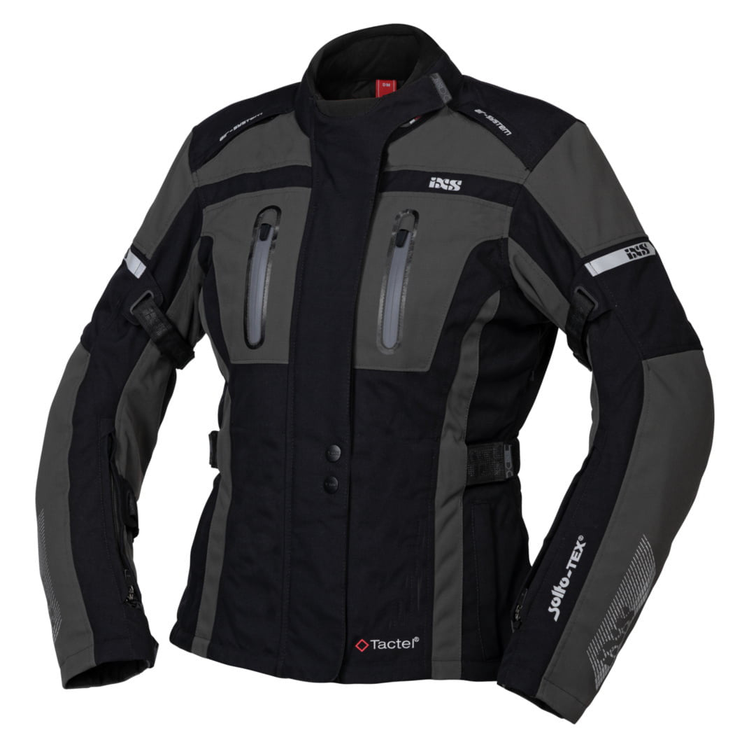 Ixs Lady Textile MC -Jacket Pacora -st nero /grigio