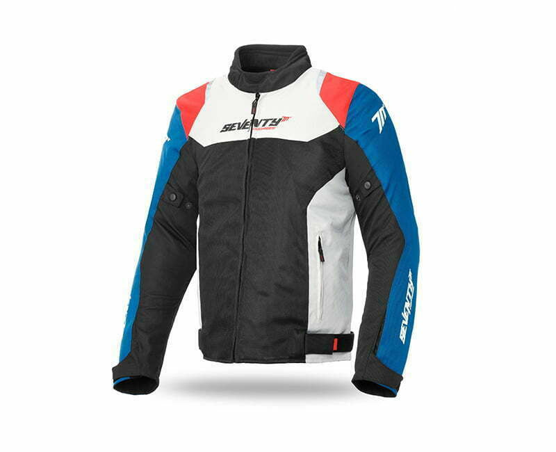 Settanta Textile MC Jacket SD JR48 Black /Red /Blue