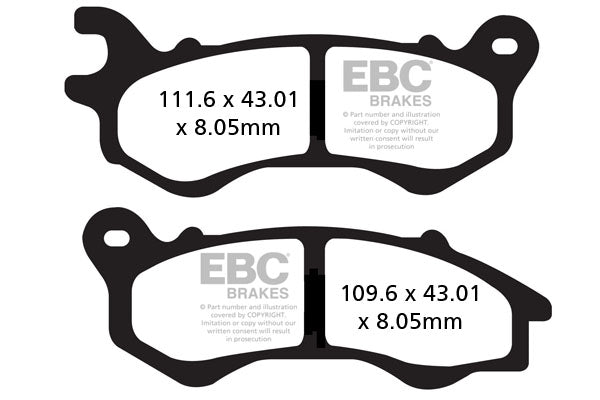 EBC BRAKE PAD CARBON SCOOTER SFAC603