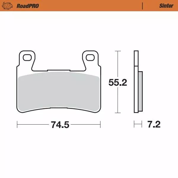 Moto-Master Brake Pad Pad Sinter Front 405001