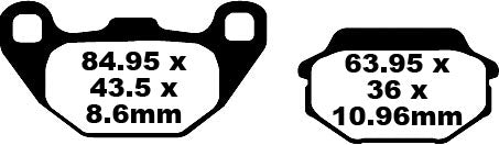 Brake pad freno EBC SFA Org Scooter SFA305