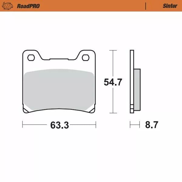 Fronte Sinter Brake Pad Paking Moto-Master 401801