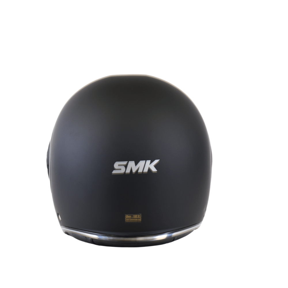 Casco SMK Jet MC retrò nero