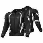 Shima textile mc jacket mesh pro black /white