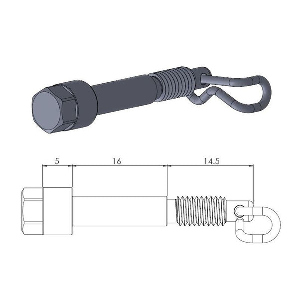 Pin della pastiglia freno moto-master 213041