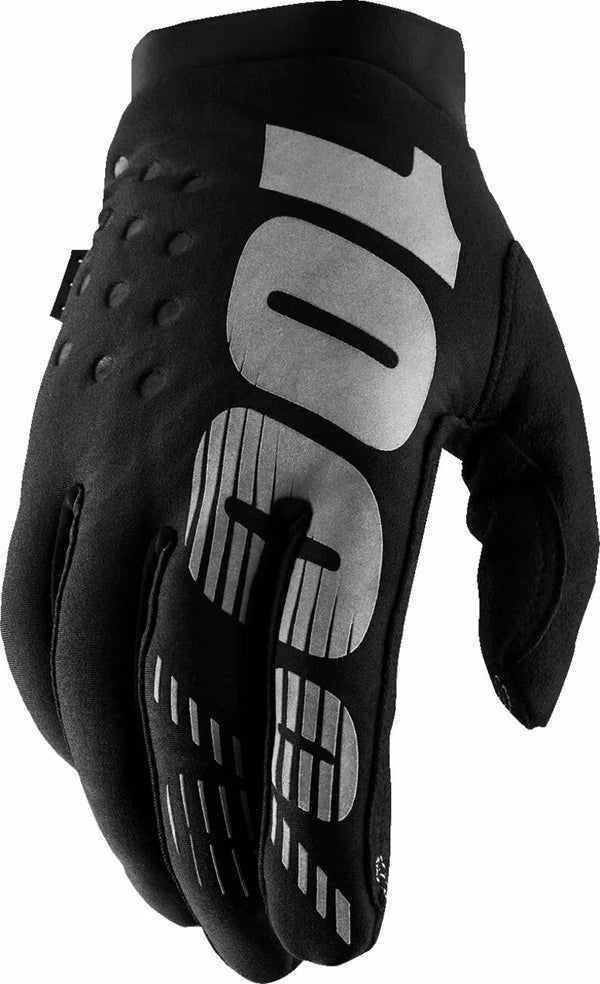 Glove 100% WM BRISK BK/GY L 10005-003