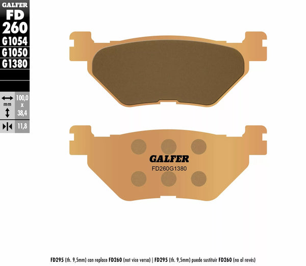 Galfer Brake Pad Pad Scooter Sintered Scooter FD260G1380