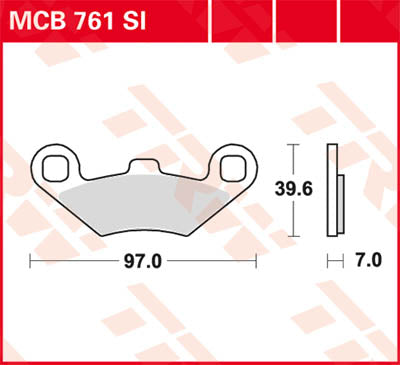 TRW Brake Pad TRW MCB761SI MCB761SI