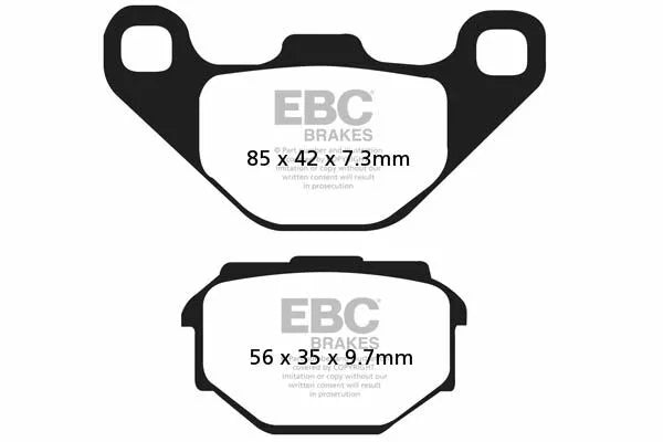 EBC BRAKE PAD SFA ORG SCOOTER SFA173