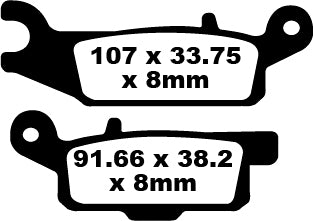 EBC Brake Pak Pad Carbon TT Dirt FA444TT
