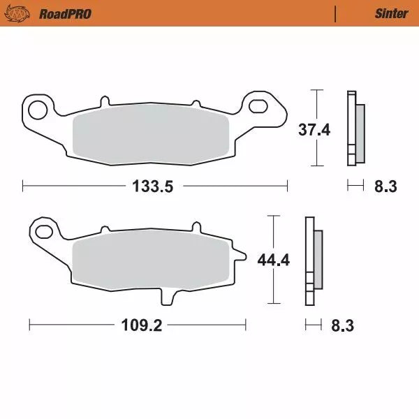 Fronte Sinter Brake Pad Paking Moto-Master 404201