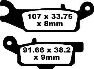 EBC Brake Pak Pad Carbon TT Dirt FA446TT