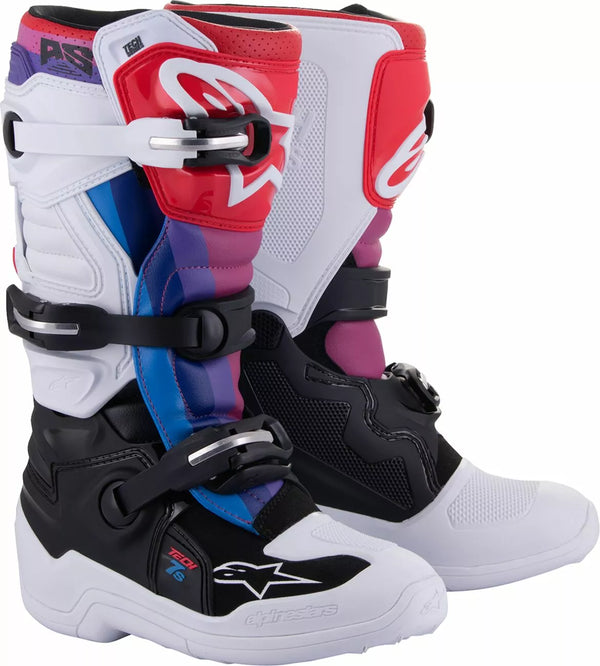 Alpinestars (MX) Boot Tech7s W/B/Rainbow 6 2015017-289-6