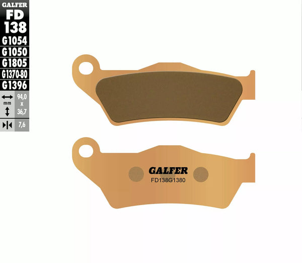 Galfer Brake Pad Pad Scooter Sinteded Scooter FD138G1380