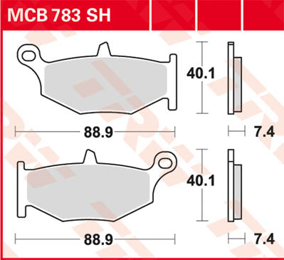 TRW BRAKE PAD TRW MCB783SH MCB783SH