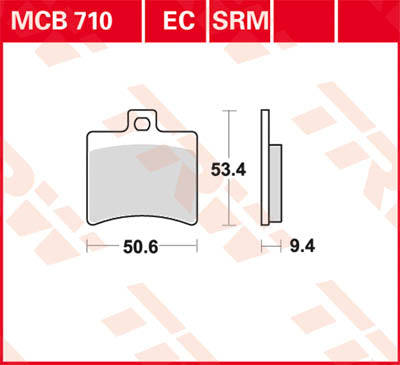 Scooter biologico TRW Brake Pad Paking -125 MCB710EC
