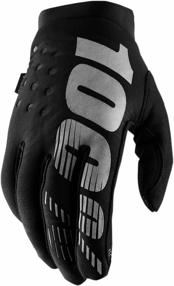 Glove 100% YTH BRISK BK/GY LG 10004-002