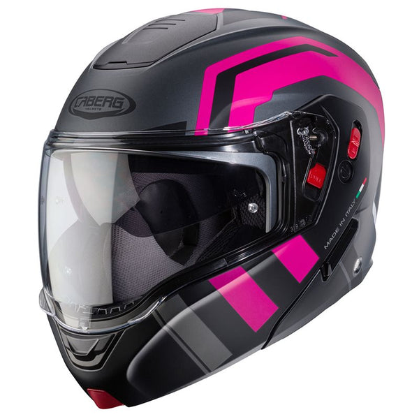 Casco Caberg Horus X Road Matt Grey/Nero/Pink