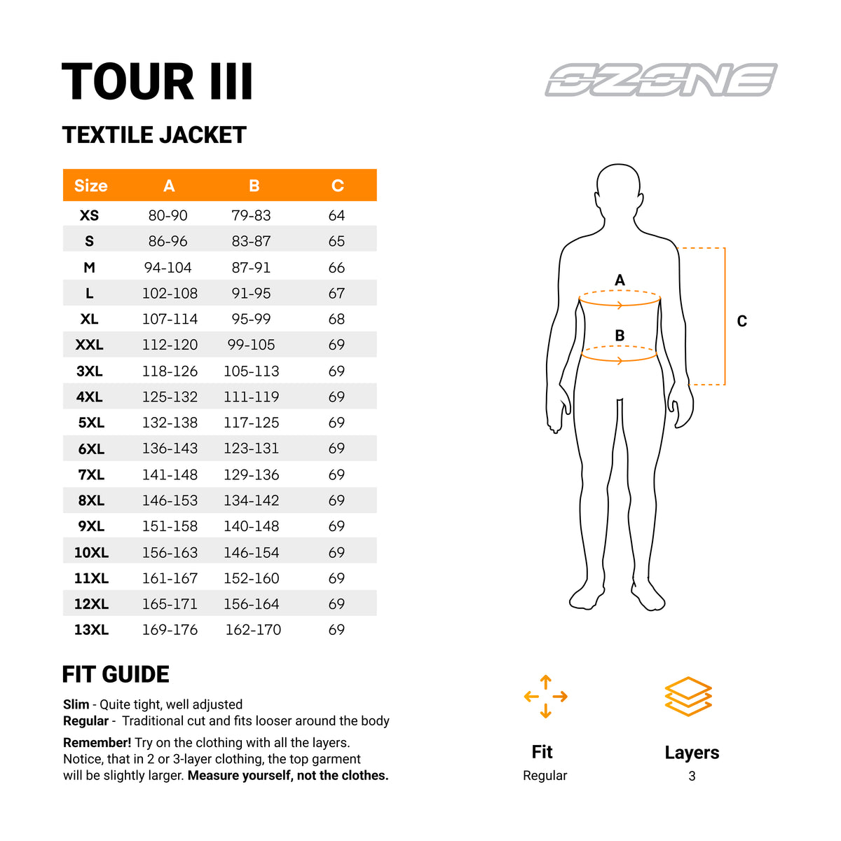 Ozone Textile MC-Jacket Tour III Grey /influenza