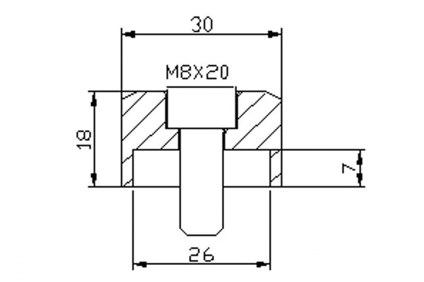 Adattatore Specchio posteriore hi-tech IV mod. Kawasaki