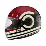 Casco MC SMK integrale retro ranko beggie /rosso