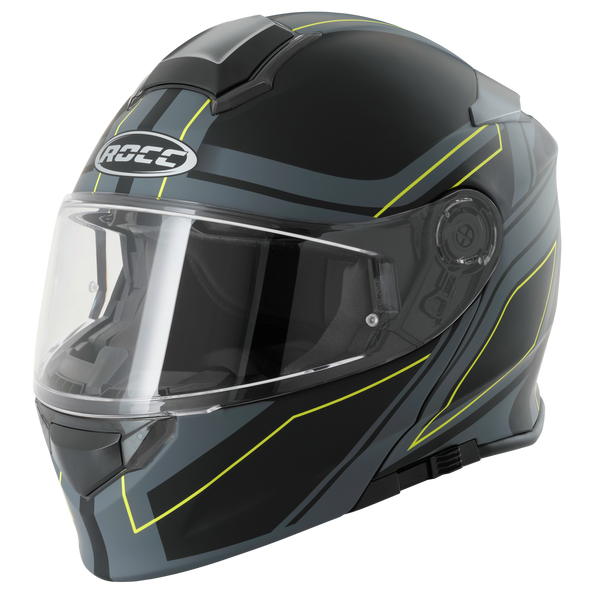 ROCC 831 Openble MC Helmet Black /FLU