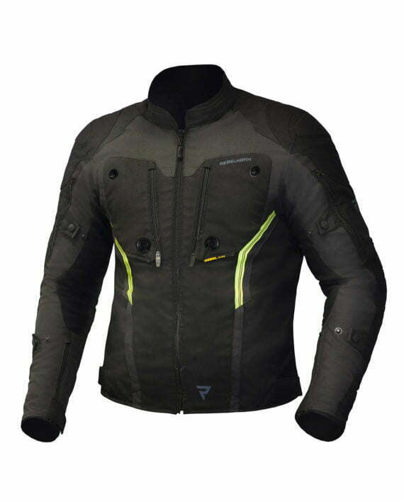 Rebelhorn Textile Motorcycle Jacket Borg Black /Flu 