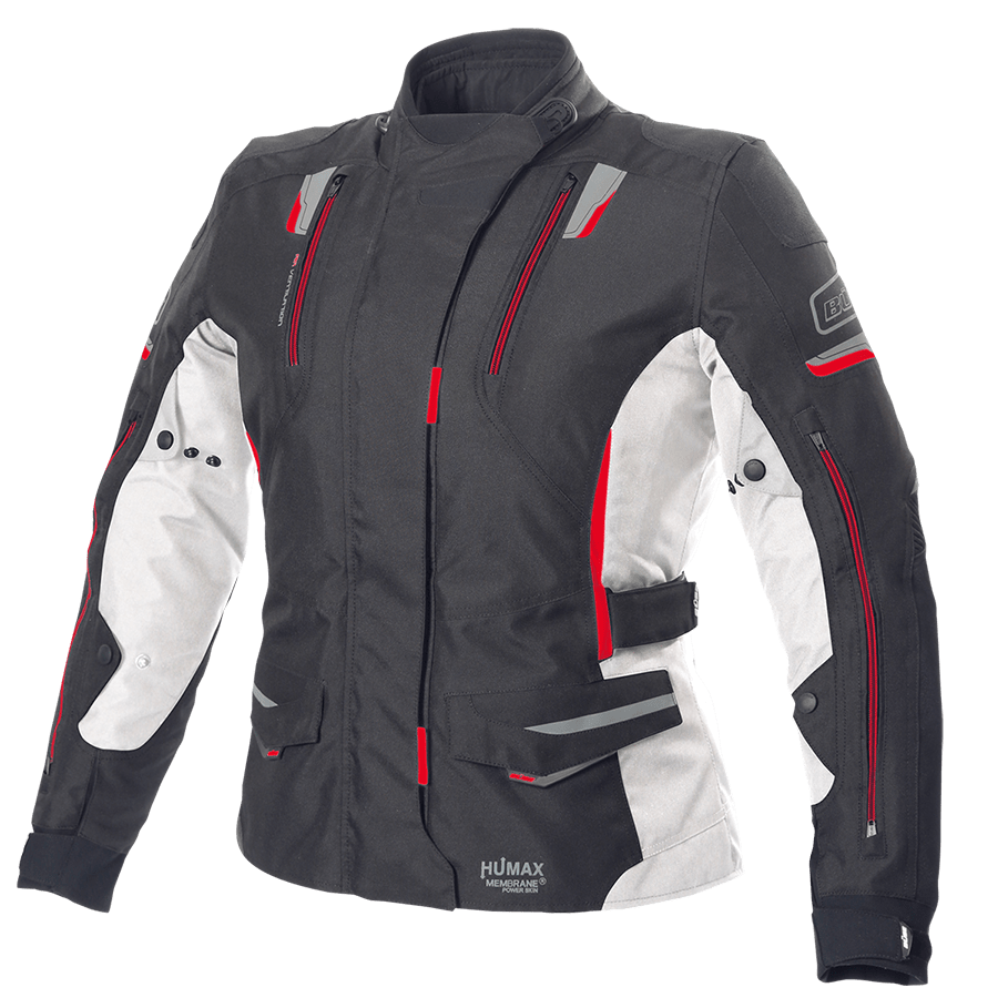 Büse Dam Texil Mc jacket Jana Black /Red