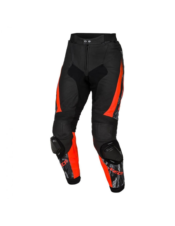 Pantaloni in pelle seca srs ii nero /rosso