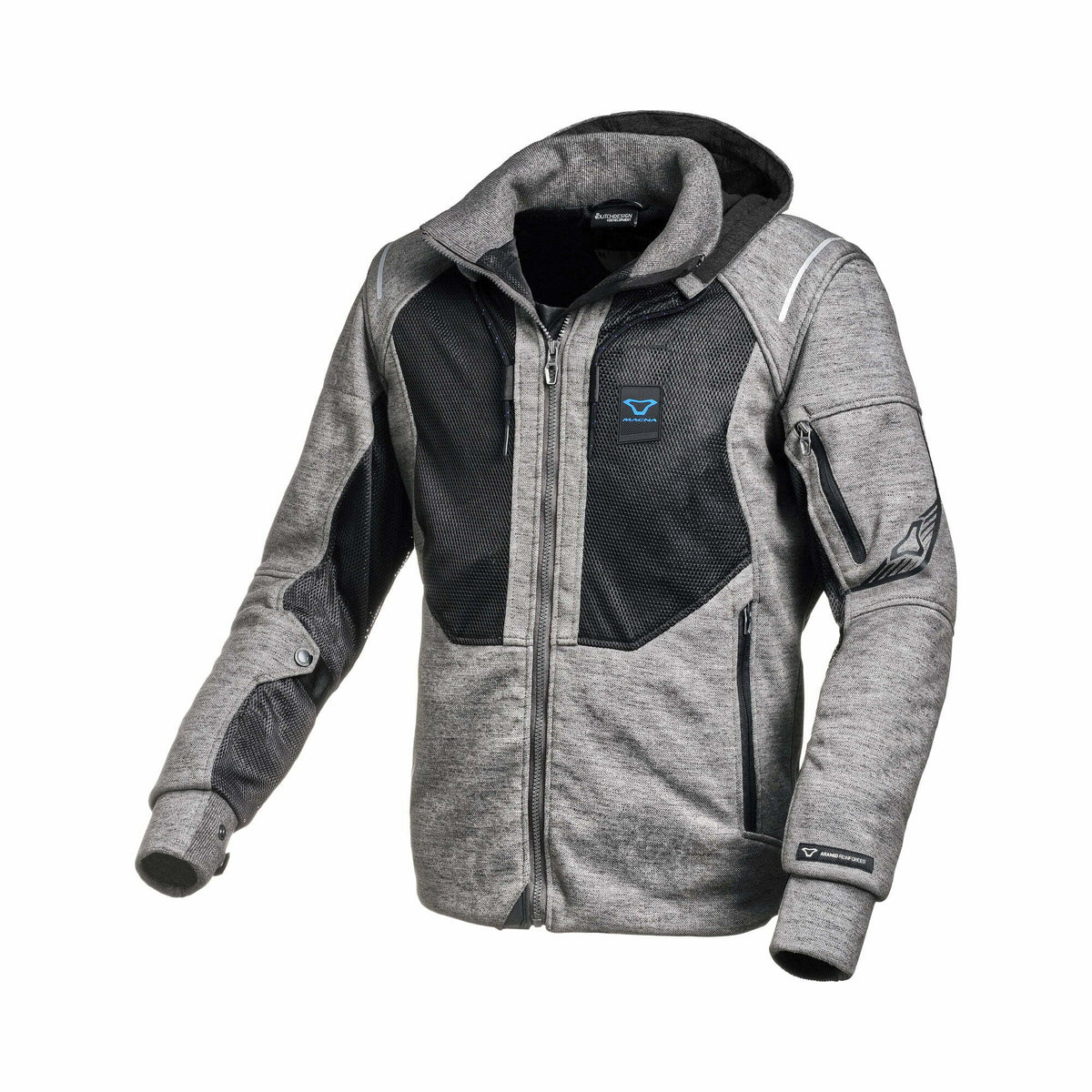 Macna Kevlar MC-Hoodie Breeze Grey /Black